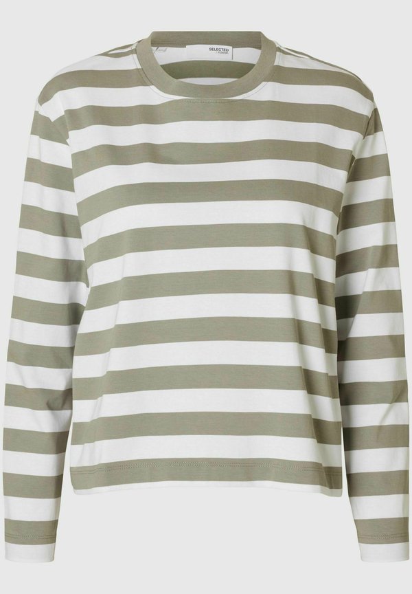 SLFESSENTIAL BOXY TEE  - Long sleeved top - vetiver2
