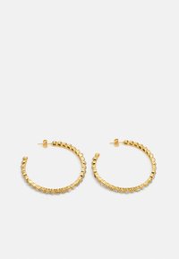 MOONSTONE ORBIT HOOP EARRINGS - Earrings - gold-coloured/white