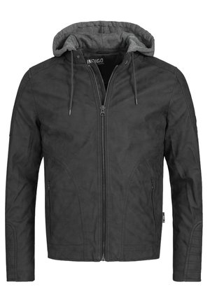 INDICODE JEANS MIGUEL  - Imitatieleren jas - black