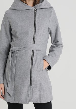 Krátký kabát - mottled light grey