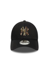 Μαύρο καπέλο μπέιζμπολ με δομημένο σχέδιο, με κεντημένο λογότυπο παραλλαγής στο μπροστινό μέρος, ρυθμιζόμενο λουρί και με υφή στην γείσο.