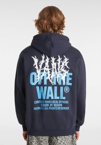 Vans WALL FULL - Felpa con zip - dark blue