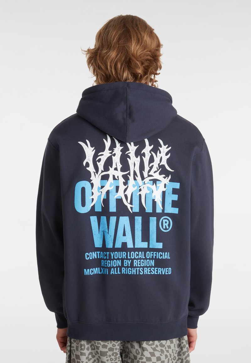 Vans WALL FULL - Felpa con zip - dark blue