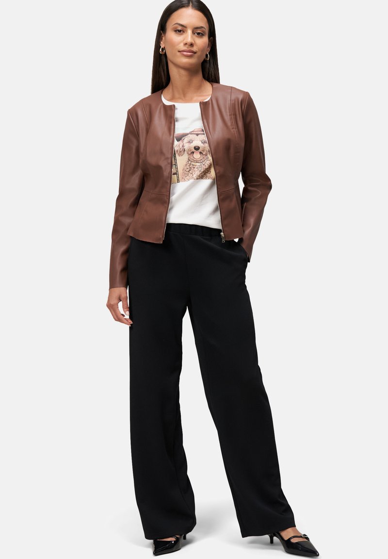 Leder Jacke Herren Lederjacke Brauner Blazer Leder Zero