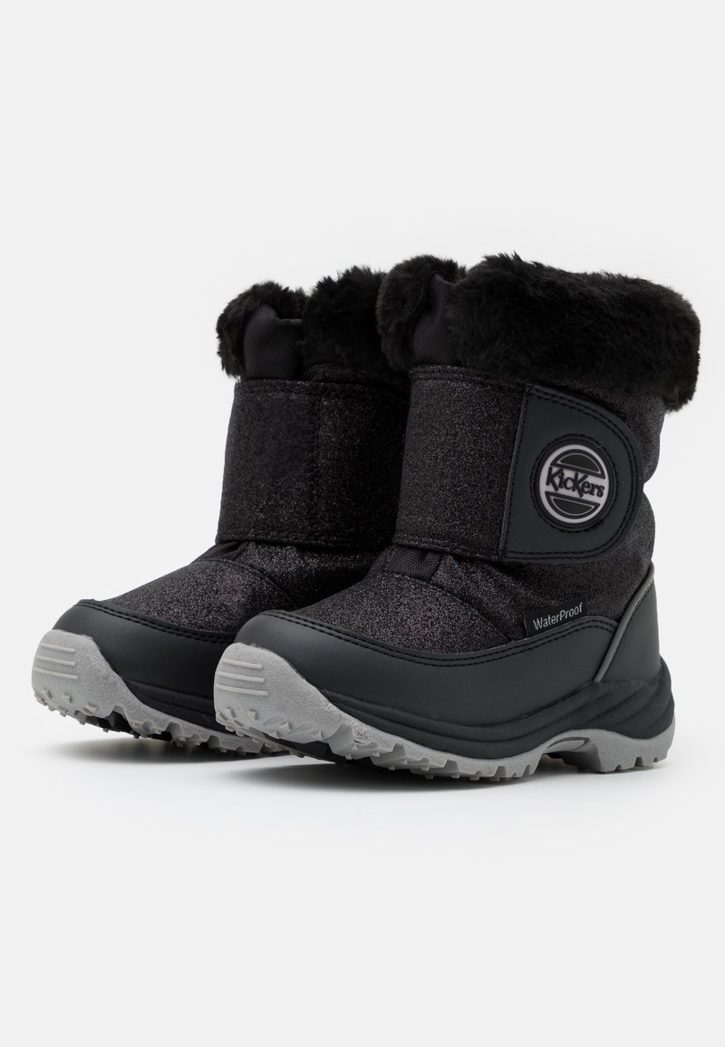 Kinder Booties | Kickers JUMPSNOW WPF Snowboot/Winterstiefel noir brillant/schwarz-metallic - ER66096 Kinder Booties | Kickers JUMPSNOW WPF Snowboot/Winterstiefel noir brillant/schwarz-metallic - ER66096