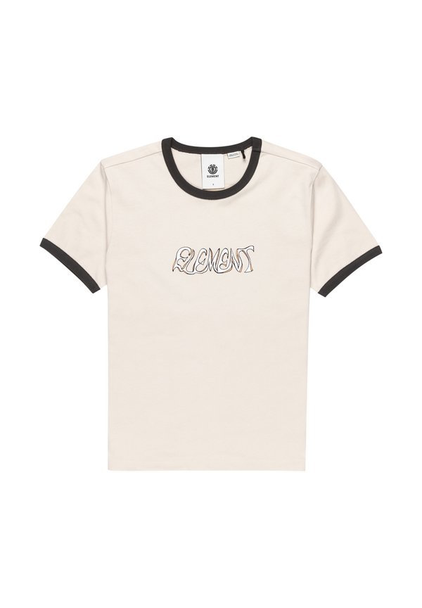 YARNHILL RINGER - Print T-shirt - oat milk2