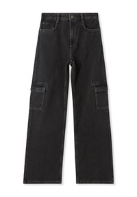 Terranova CARGO WIDE - Jeans a sigaretta - nero denim