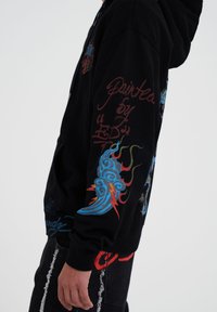 Ed Hardy DOUBLE BATTLE DRAG THRU  - Felpa con zip - black