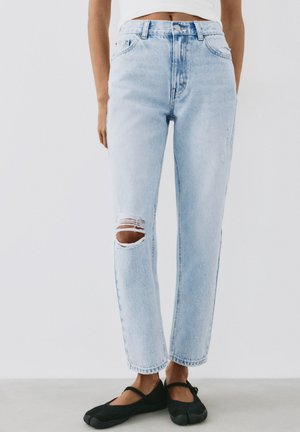 PULL&BEAR RIPPED  - Jean Mom - light blue