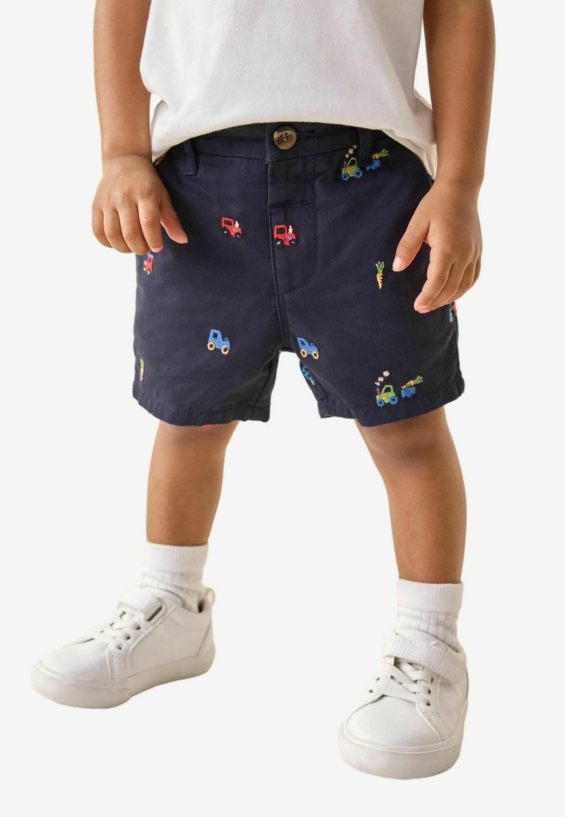 Next - REGULAR FIT - Shorts - navy embroidered farm, Vergroten