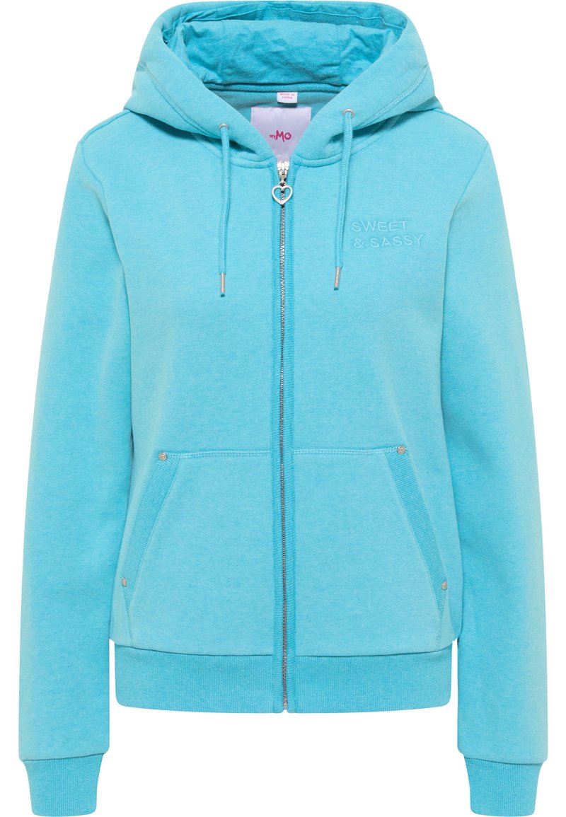 myMo Sweater met rits turquoise myMo Sweater met rits turquoise