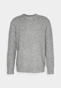 Minimum Stickad tröja - mottled light grey