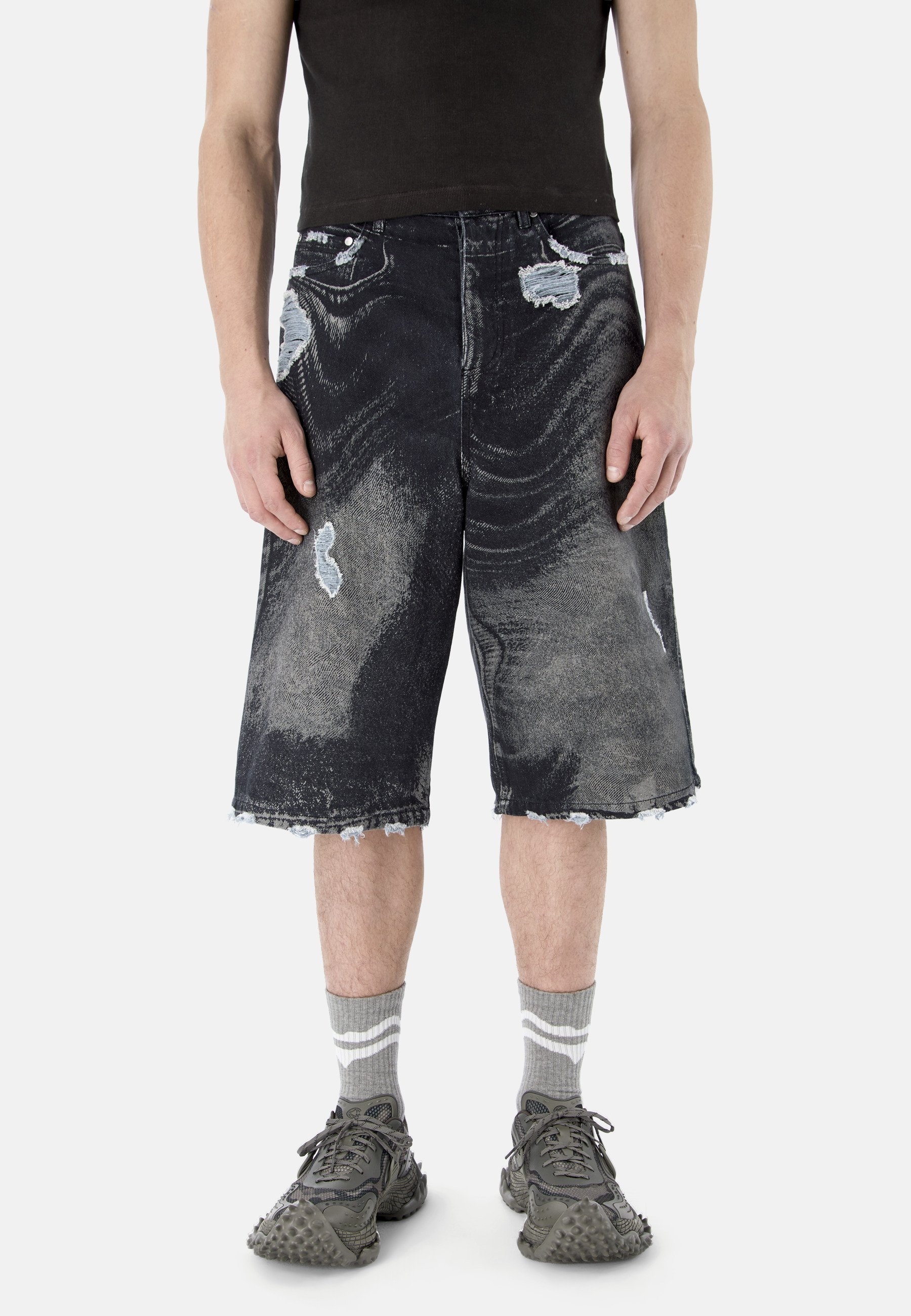 ◯CAMPERLAB / DENIM SHORTS CAMPERLAB Denim shorts - schwarz grau/stone - Zalando.co.uk