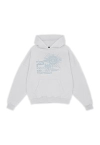 SALIOU BOXY - Mikina s kapucňou - washed clear grey