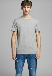 Jack & Jones JJE TEE  O-NECK  - Základné tričko - light grey melange