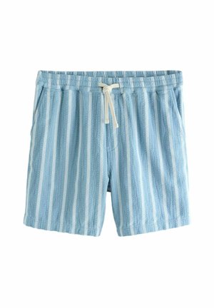Next, REGULAR FIT - TEXTURED STRIPE DRAWSTRING WAIST - Shorts - blue