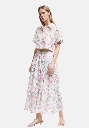FLORAL - A-linjekjol - pink