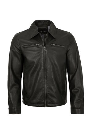 LEON - Leather jacket - schwarz
