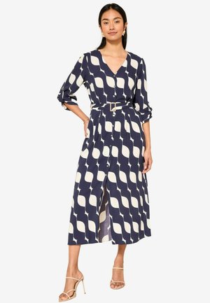 Friends Like These BUCKLE V NECK MIDI REGULAR FIT - Päevakleit - navy blue