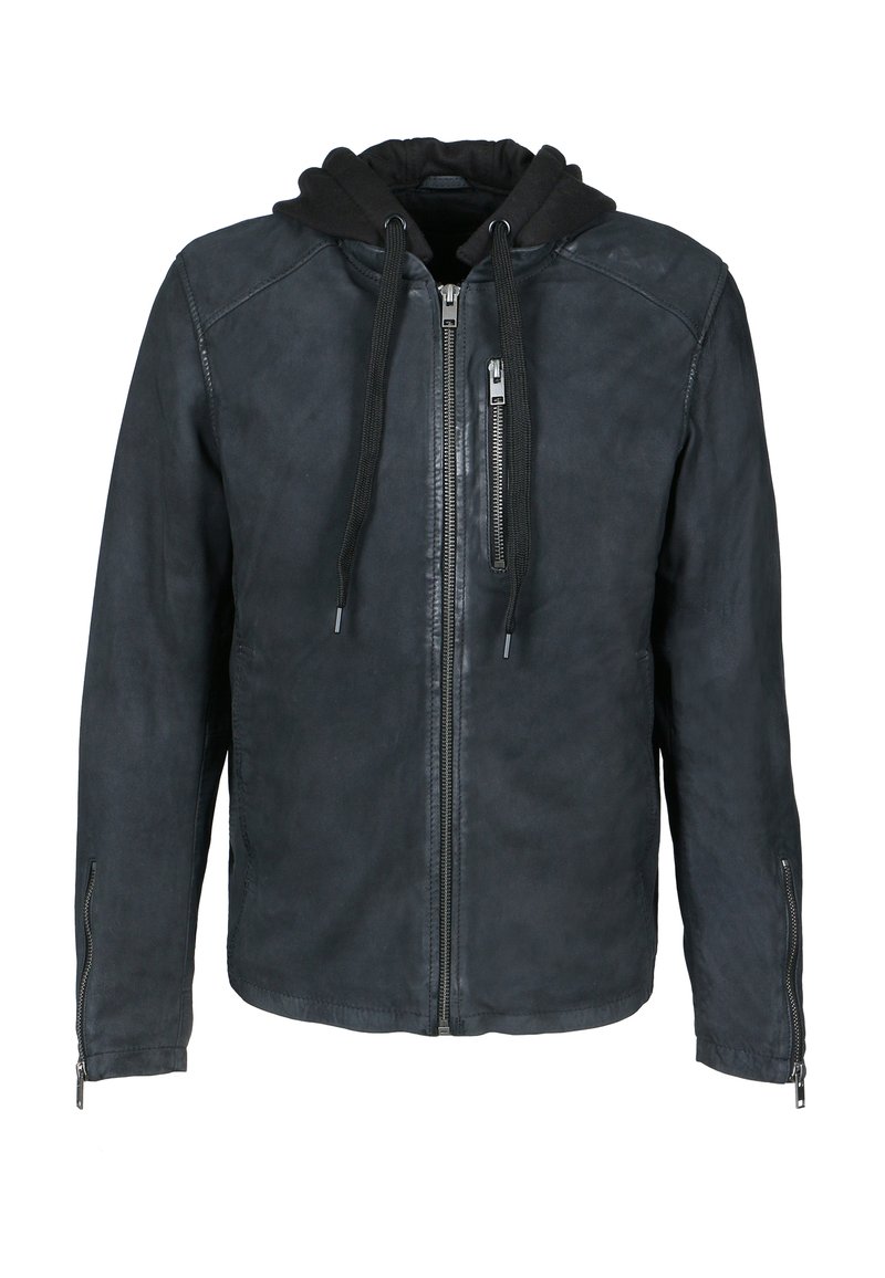 Freaky Nation BEACH TOWN-FN SB - Veste en cuir - dark navy/bleu marine ...