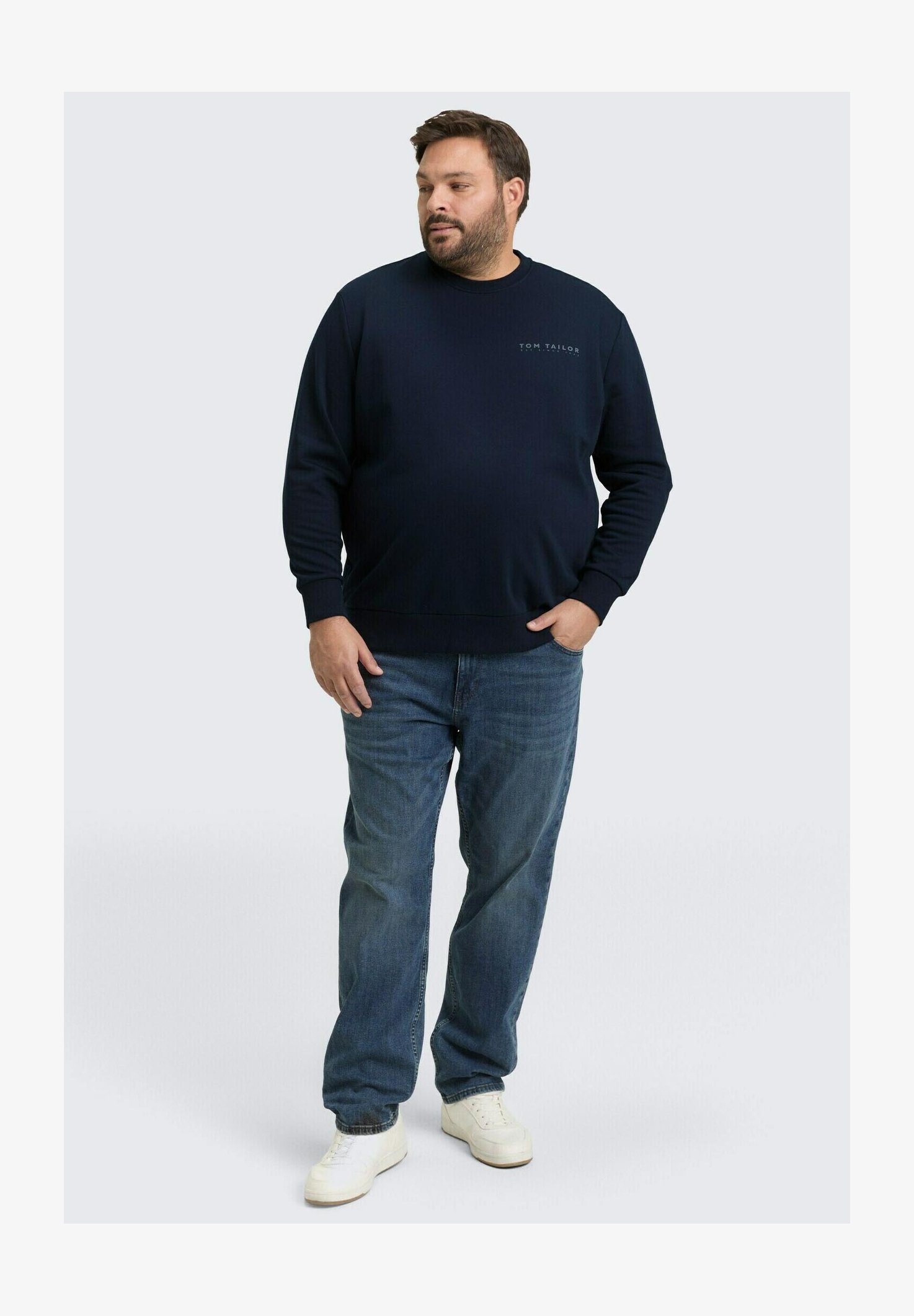 TOM TAILOR Felpa Con Cappuccio E Tasca A Marsupio, Taglie Forti Uomo (2XL-5XL), Morbido Cotone