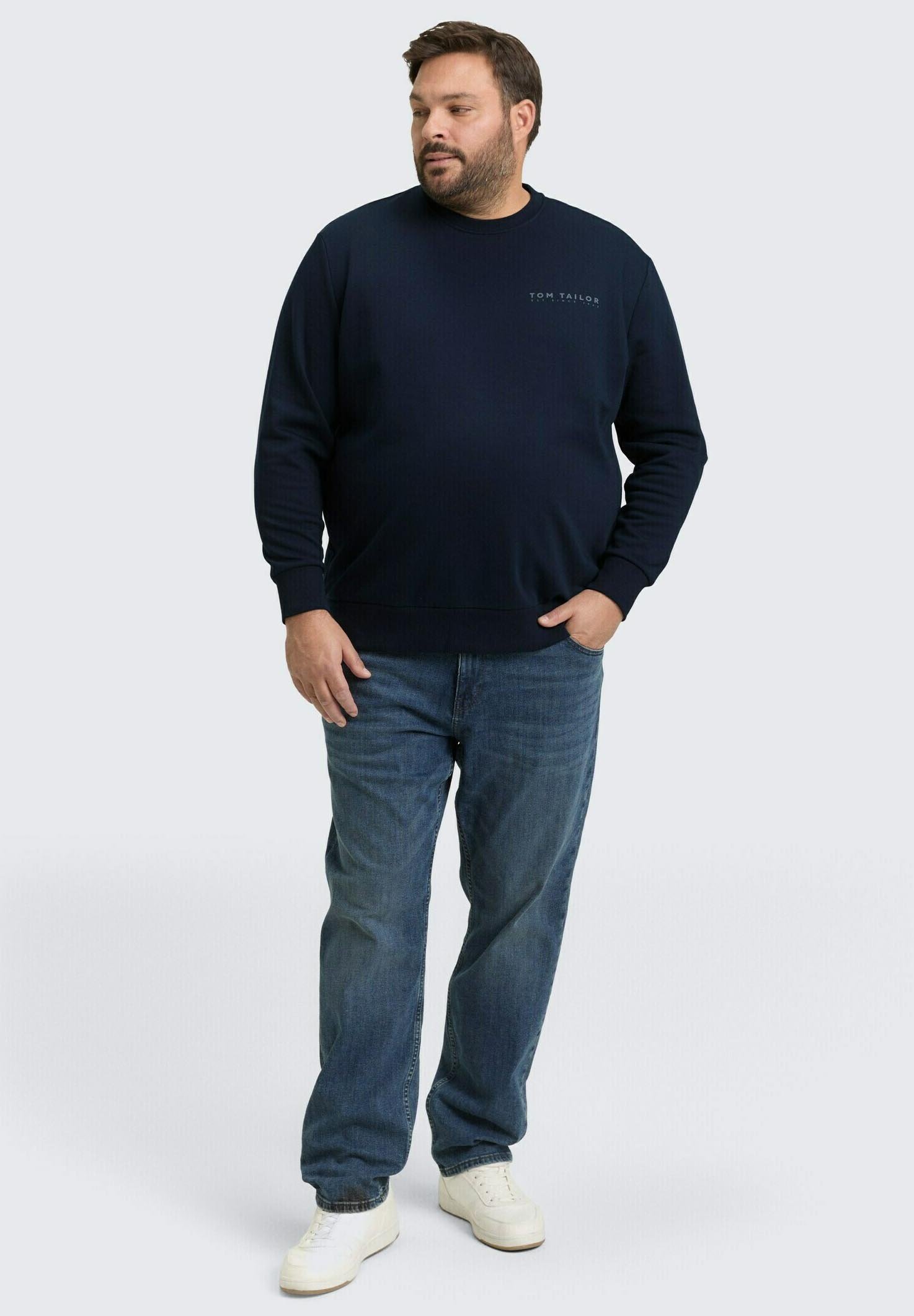 TOM TAILOR Felpa Con Cappuccio E Tasca A Marsupio, Taglie Forti Uomo (2XL-5XL), Morbido Cotone
