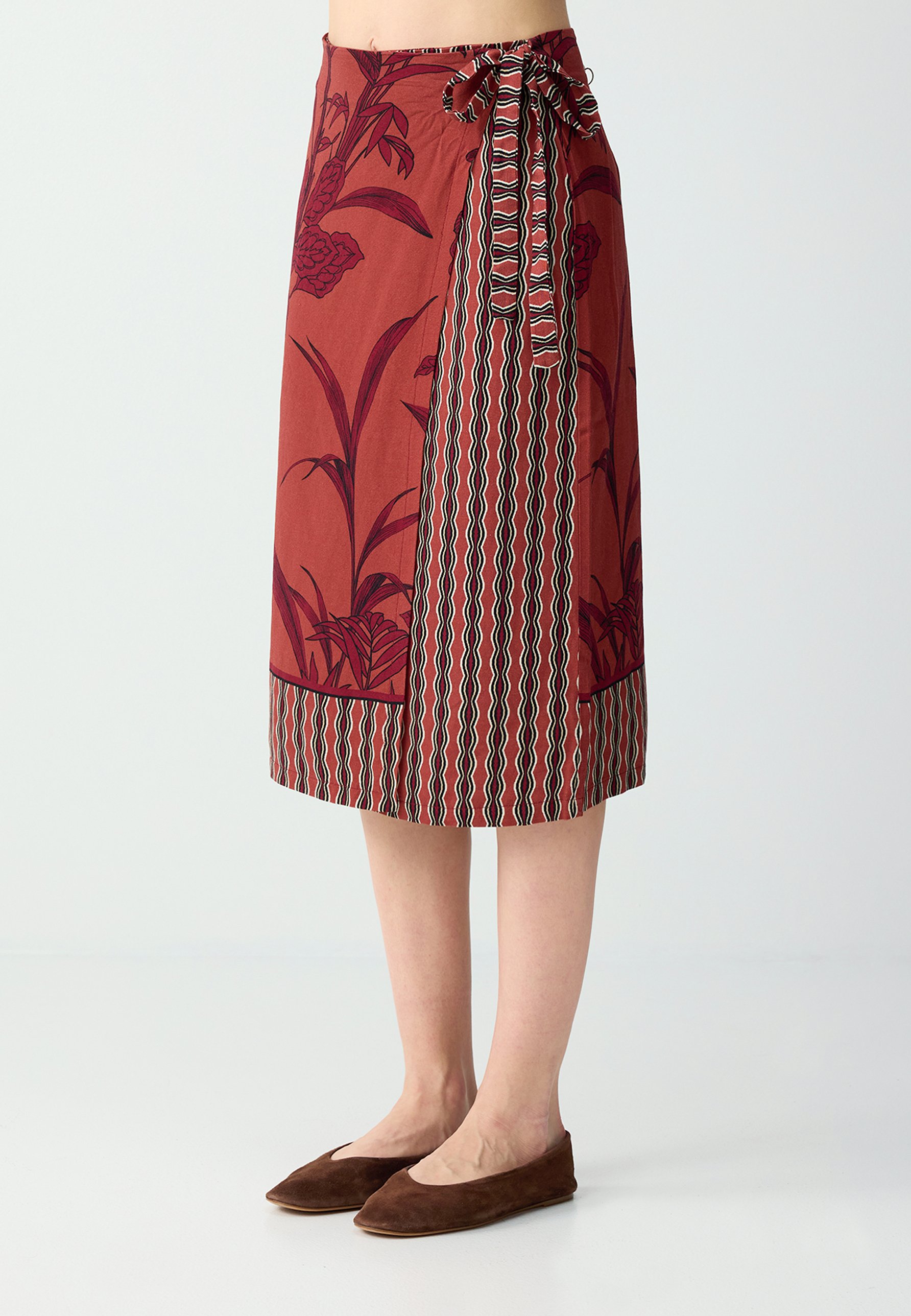 Jimmy Key Wikkelrok - tile red/cognac - Zalando.nl