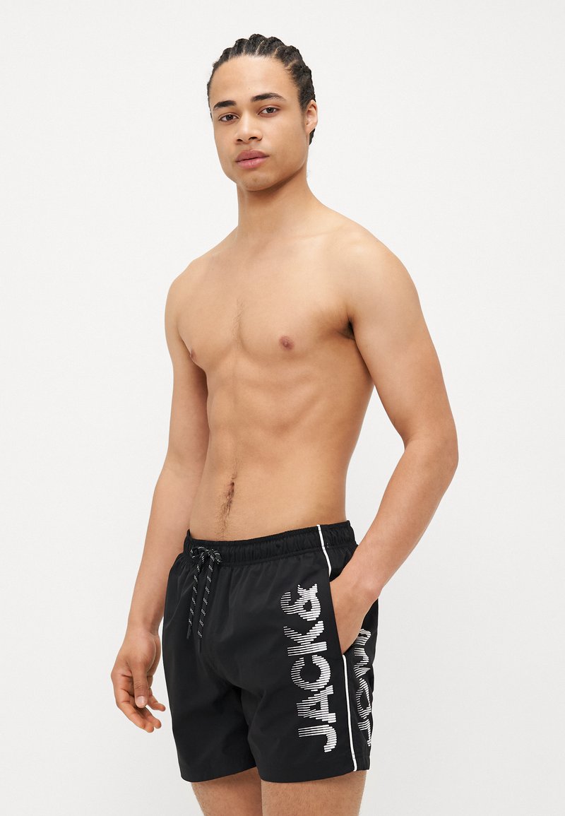 Jack & Jones Plus Pantaloncini da bagno 'JPSTMaui' in Nero | ABOUT YOU