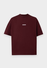 BOX LOGO TEE OVERSIZE FIT UNISEX - T-shirts - burgundy