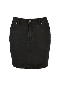 STRETCH  - A-line skirt - black washed