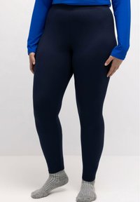 Ulla Popken FUNKTIONS SCHNELLTROCKNEND ELASTIKBUND - Punčochy - dark blue