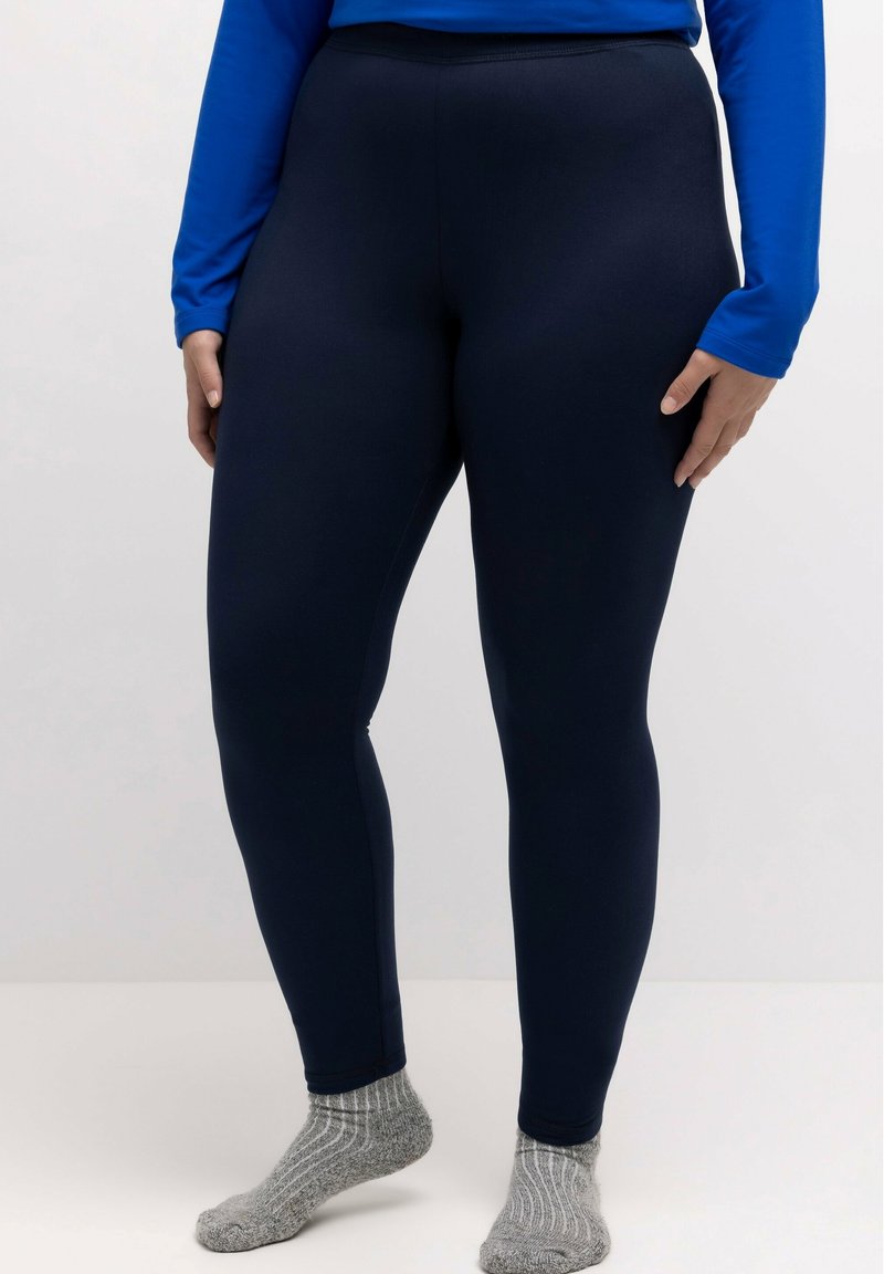 Ulla Popken FUNKTIONS SCHNELLTROCKNEND ELASTIKBUND - Punčochy - dark blue