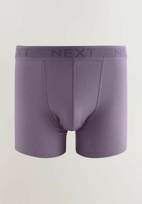 Boxeri scurți din bumbac purpuriu, cu un design fără cusături, talie elastică cu detalii texturate și o siluetă ajustată.