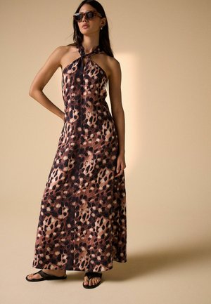 Next, TALL FIT - HALTER TWIST NECK MIDI DRESS . - Maksikleit - brown animal print