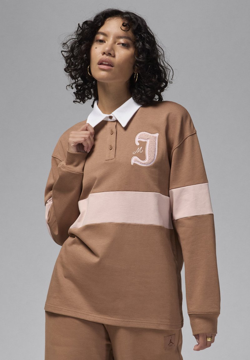 Jordan LIFE - Polo marškinėliai - archaeo brown pink oxford white