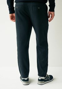 Next REGULAR FIT LINEN STRAIGHT LEG DRAWSTRING - Chino - black