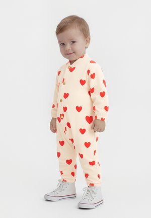 Mini Rodini HEARTS BABY JUMPS UNISEX - Combinaison - white
