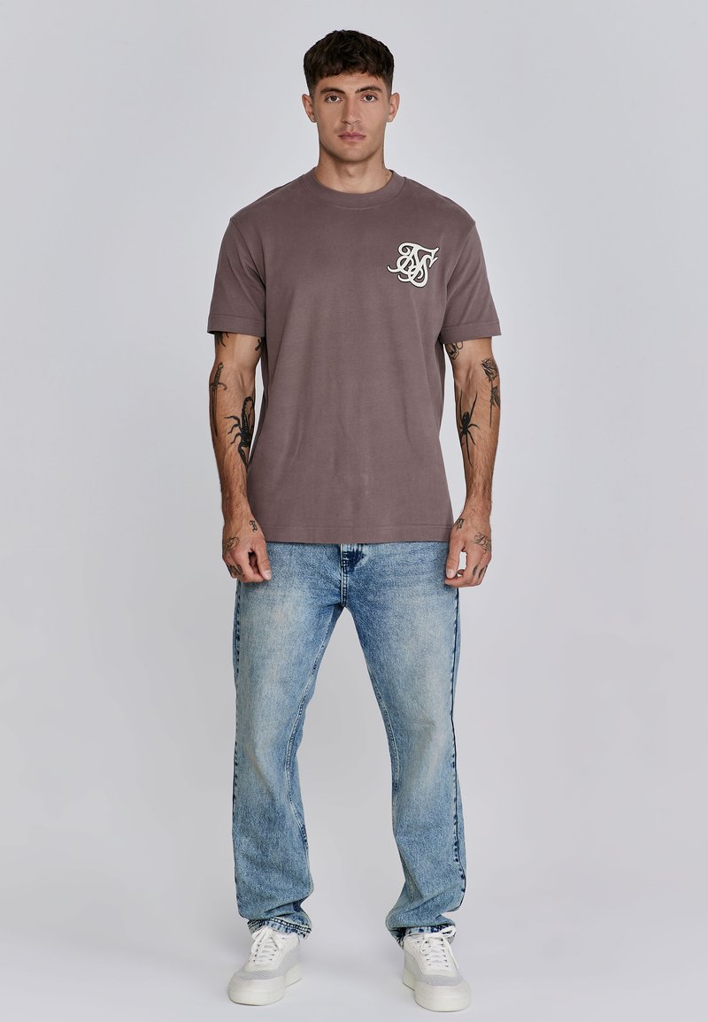 SikSilk T-shirt print bruin SikSilk T-shirt print bruin