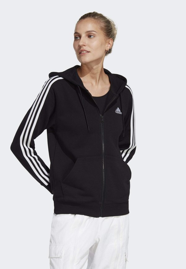 ESSENTIALS 3-STRIPES REGULAR FULL-ZIP - Zip-up sweatshirt