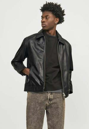 Leather jacket - black