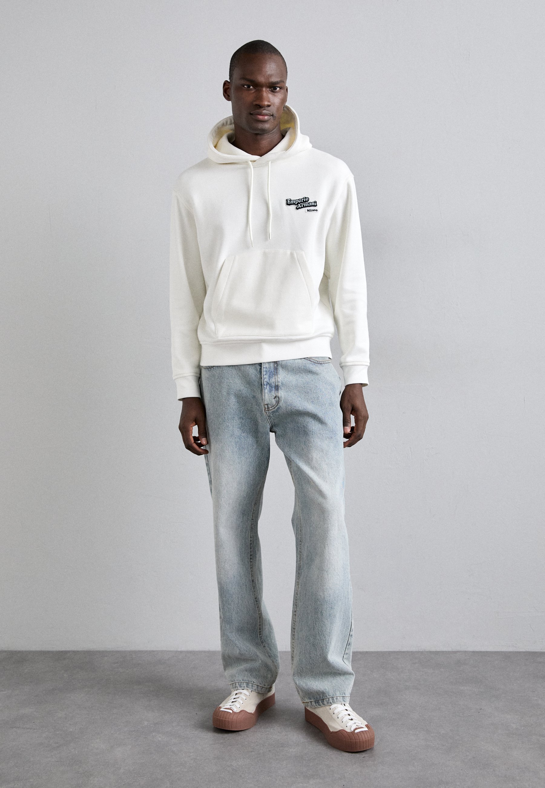Emporio Armani FELPA - Hoodie - off white/off-white