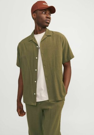 JORLUKE CRINKLE RESORT SHIRT - Shirt - olive night