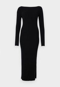 BOAT NECK SWEATER MIDI - Kampsunkleit - black