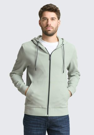 BASIC  - Sweater met rits - soft greyish green