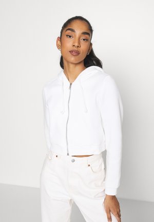 Mikina na zip - offwhite light