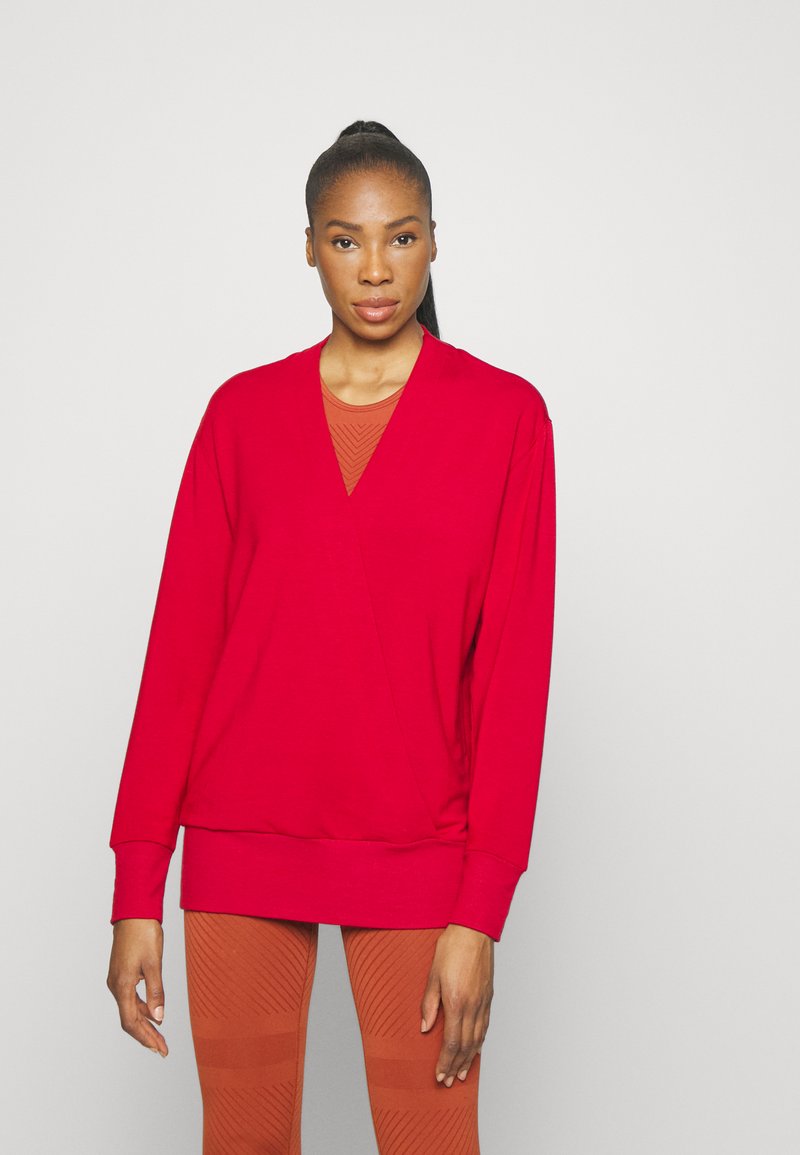 Athleta PURANA V NECK WRAP Collegepaita candy red/punainen Zalando.fi