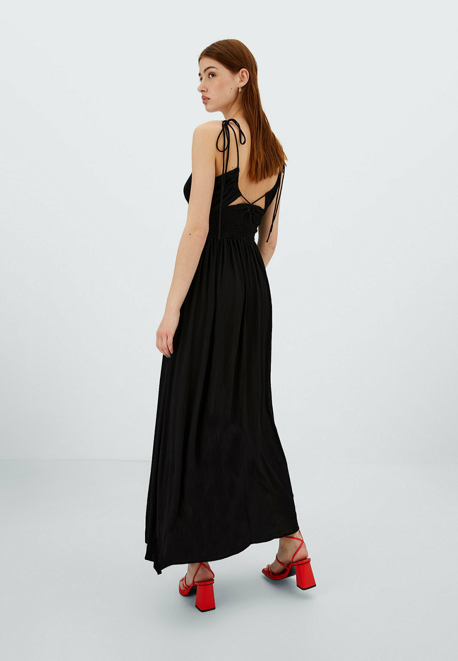 Stradivarius Vestito lungo - black/nero - Zalando.it