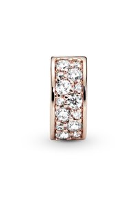 Pandora PAVÉ CLIP - Talizman - rose gold plated