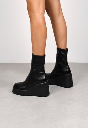 Bosanova Botines de cuña - black
