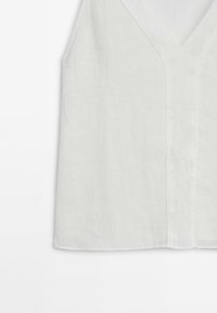 Massimo Dutti FLOWING DOUBLE FABRIC GARMENT - Top - white